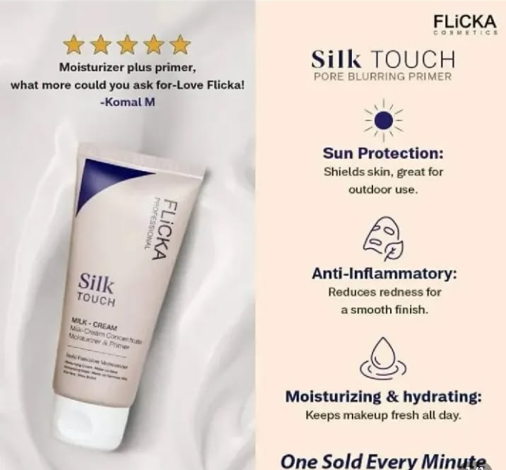 FLICKA 3-in-1 Silk Moisturizer & Primer (120ml)