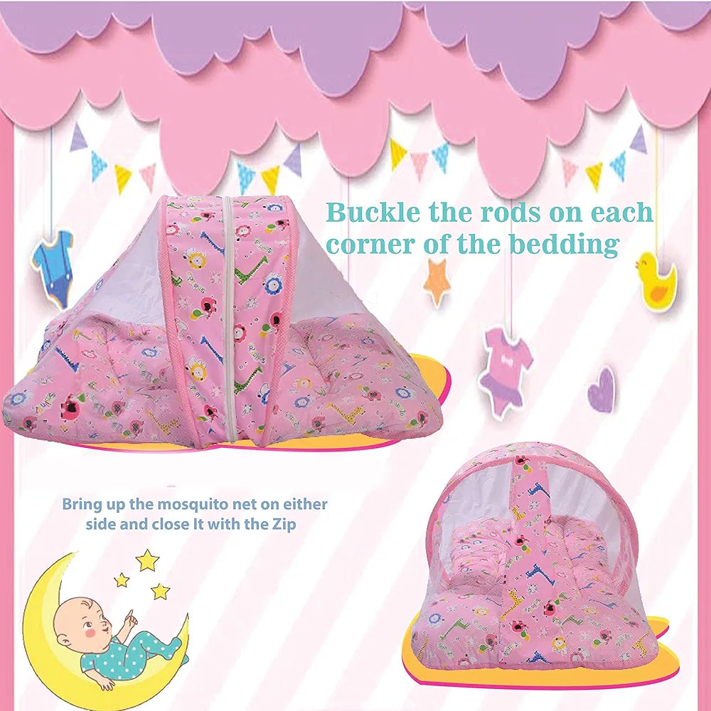 Baby Sleeping Bed- Pink Primium